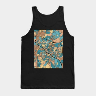 Durham Map Pattern in Mid Century Pastel Tank Top